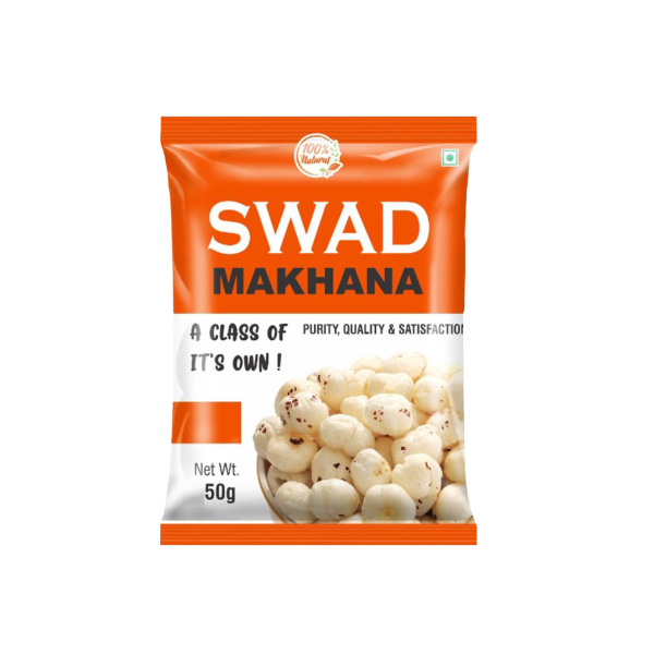 SWAD MAKHANA - A CLASS OF PURITY, QUALITY & SATISFACTION IT'S OWN! Net Wt. 50g