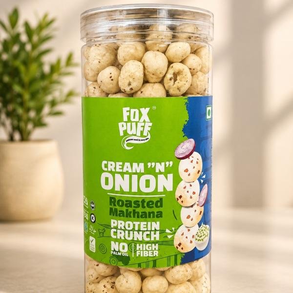 Foxpuff-Cream'n Onion Roasted Makhana